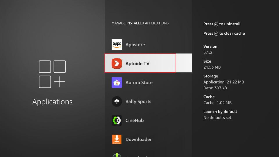 Seleccionar la Aplicación IPTV