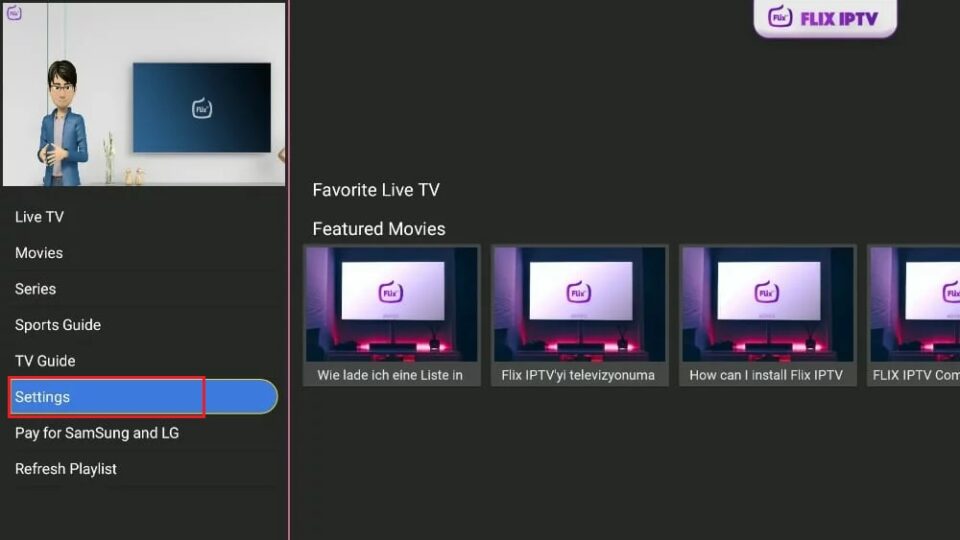 flix iptv configuración